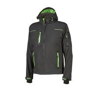 U-Power Space, Veste Softshell, avec Capuche Amovible, Grandes Poches, Fermeture Éclair Intégrale, Coupe-Vent, Imperméable, Tissu Durable, Confortable, Vêtements d'extérieur (ASPHALT GREY GREEN 2XL)