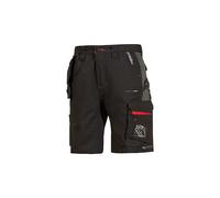 U-Power START, Short cargo pour homme, demi-pantalon coupe slim, avec fermeture à boutons, grandes poches multiples, tissu en coton extensible, vêtements d'extérieur confortables (Black Carbon 48)