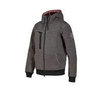 U-Power TASTY, Sweat-shirt entièrement zippé, avec grandes poches, polaire douce, tissu en coton extensible, col haut, capuche réglable, vêtements d'hiver confortables (Grey Meteorite L)