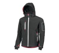 U-Power Veste Soft Shell METROPOLIS DW024BC - imperméable, coupe-vent - Noir/Charbon M