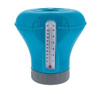 U.S. Pool Supply Distributeur flottant de chlore pour piscine, 20,3 cm de | Peut contenir des tablettes de 7,6 cm, thermomètre de 48,9 °C - Distribution de produits chimiques équilibrée réglable