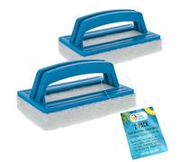 U.S. Pool Supply Lot de 2 brosses à récurer à Main pour Piscine - Éponge à récurer - Nettoie Les Carreaux et Joints de Piscine, Les Murs, Les revêtements en Vinyle, Les spas - Nettoyage de Surface
