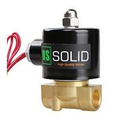 U.S. Solid 220V AC 3/8" G Electrique Électrovanne Laiton Normalement fermé "NC" Solenoid Valve entraînement direct Air Eau Huile
