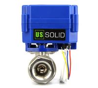 U.S. Solid 3/4" Vanne motorisée acier inoxydable Vanne a sphere 2 voies motorisée electrique, 9-24V AC/DC, 3 fils, Port standard