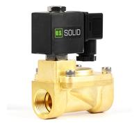 U.S. Solid Électrovanne en laiton 3/4" 24 V AC, 0,3-16 bar, normalement fermée, joint viton, filetage G - piloté