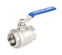 U.S. Solid Vanne à bille 1 1/4" DN32 - Acier inox 304, 2 voies, femelle femelle, port complet