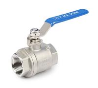 U.S. Solid Vanne à bille 1" DN25 - Acier inox 316, 2 voies, femelle femelle, port complet