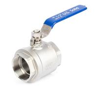 U.S. Solid Vanne à bille 2" DN50 - Acier inox 304, 2 voies, femelle femelle, port complet
