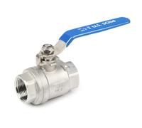 U.S. Solid Vanne à bille 3/4" DN20 - Acier inox 316, 2 voies, femelle femelle, port complet