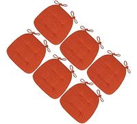 U-SD Lot de 2/4/6 coussins de chaise de salle à manger doux avec attaches 41 x 43 cm, idéal pour la décoration et le confort de la salle à manger, améliorez votre expérience d'assise