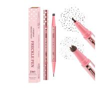 U-Shinein Dark Brown 2 in 1 Freckle Stamp Pen, Long-Lasting Natural Look