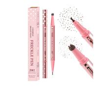 U-Shinein Light Brown 2 in 1 Freckle Stamp Pen, Long-Lasting Natural Look