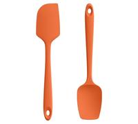 U-Taste 2 Pcs Cuisine Spatule Maryse Silicone, Résistant à 315℃, Orange | Cuillère professionnelle en Caoutchouc sans Soudure Flexible, Ustensile de Cuisson pour Mélanger Remuer Racler