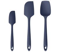 U-Taste 3 Pcs Cuisine Spatule Maryse Silicone, Résistant à 250℃, Bleu nuit | Cuillère professionnelle en Caoutchouc sans Soudure Flexible, Ustensile de Cuisson pour Mélanger Remuer Racler