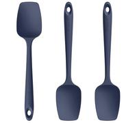 U-Taste Cuillère Maryse Silicone, Résistant à 250℃, Lot de 3, Bleu nuit | Cuisine Spatule professionnelle en Caoutchouc sans Soudure Flexible, Ustensile de Cuisson pour Mélanger Remuer Racler