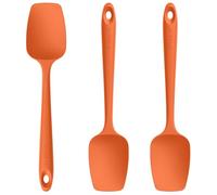 U-Taste Cuillère Maryse Silicone, Résistant à 250℃, Lot de 3, Orange | Cuisine Spatule professionnelle en Caoutchouc sans Soudure Flexible, Ustensile de Cuisson pour Mélanger Remuer Racler