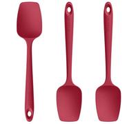 U-Taste Cuillère Maryse Silicone, Résistant à 250℃, Lot de 3, Rouge | Cuisine Spatule professionnelle en Caoutchouc sans Soudure Flexible, Ustensile de Cuisson pour Mélanger Remuer Racler