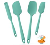 U-Taste Cuillère Maryse Silicone, Résistant à 315℃, 4 pièces, Ciel Aqua | Cuisine Spatule professionnelle en Caoutchouc sans Soudure Flexible, Ustensile de Cuisson pour Mélanger Remuer Racler