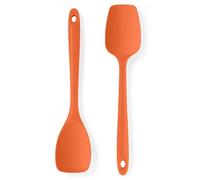 U-Taste Cuisine Cuillère Silicone, Résistant à 315℃, 2 pièces, Orange | Maryse Spatule professionnelle en Caoutchouc sans Soudure Flexible, Ustensile de Cuisson pour Mélanger Remuer Racler