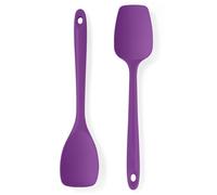 U-Taste Cuisine Cuillère Silicone, Résistant à 315℃, 2 pièces, Violet | Maryse Spatule professionnelle en Caoutchouc sans Soudure Flexible, Ustensile de Cuisson pour Mélanger Remuer Racler