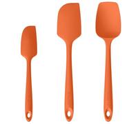 U-Taste Spatule en Silicone Lot de 3: 250℃ Résistant à la Chaleur Maryse Sans Bpa, Grattoir Marise de Cuisine en Caoutchouc Souple et sans Bpa pour Ustensiles de Cuisine Antiadhésifs (Orange)
