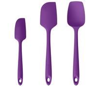 U-Taste Spatule en Silicone Lot de 3: 250℃ Résistant à la Chaleur Maryse Sans Bpa, Grattoir Marise de Cuisine en Caoutchouc Souple et sans Bpa pour Ustensiles de Cuisine Antiadhésifs (Violet)