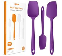 U-Taste Spatule en Silicone Lot de 3: 315℃ Résistant à la Chaleur Maryse sans Bpa, Grattoir Marise de Cuisine en Caoutchouc Souple et sans BPA pour Ustensiles de Cuisine Antiadhésifs(Violet)