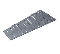 U-tile Etagère de douche en acier inox 26,2 x 12,2/7 cm x 2 mm - Rectangulaire design Tiger - fixation sans perçage (Inox)