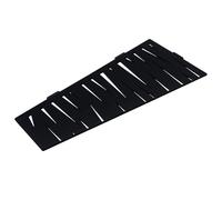 U-tile Etagère de douche en acier inox 26,2 x 12,2/7 cm x 2 mm - Rectangulaire design Tiger - fixation sans perçage (Noir)