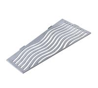 U-tile Etagère de douche en acier inox 262 x 12,2/7 cm x 2 mm - Rectangulaire design Aqua - fixation sans perçage (Inox)