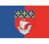 U24 Autocollant pour voiture Motif drapeau de Paris 8 x 5 cm
