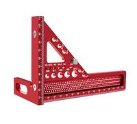 Uadme 3D Multi-Angle Equerre Menuisier, 22,5-90° Multifonctionnel en Aluminum Règle Charpentier Précise Triangulaire, pour Travail du Bois, Ingénieur, Bricolage