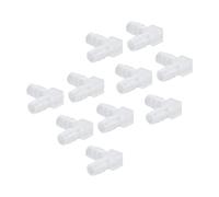 Uadme Coude Plastique 8mm, 10 Pièces Raccord Coudé de Tuyau, 90 Degrés Coude L Raccord, Égal Barbelé Joint pour Aquarium