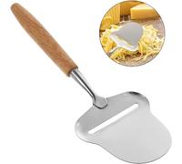 Uadme Grattoir à Fromage en Acier Inoxydable, Coupe-Fromage Portatif Trancheuse à Truffes avec Manche en Bois pour Bloc Fromage Gâteau Pizza Melon au Chocolat Fromage Pâte Molle Et Fromage Pâte Dure