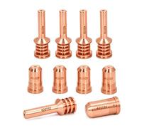 Uadme Kit de Consommables pour Découpeur Plasma, Buse de Découpeur Plasma, 5 Électrodes 420132 et 5 Buses 420134, Ensemble de Coupe en Laiton, pour PMＸ 30AIＲ