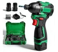 Uadme Visseuse Devisseuse Sans Fil 16,8V, Perceuse Visseuse avec 2 Batteries 2.0Ah, 150Nm, 3 Vitesses, Lumières LED, pour Réparation à Domicile et DIY