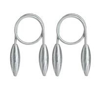 UALXPAO Attaches de Rideaux 2pcs/Set Curtain Tiebacks Arbitrary Shape Twist Alloy Hanging Belts Ropes Holdback Accessoires pour Décoration de Maison(Grey)