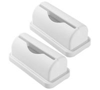 Uanqfegy Distributeur de Sacs poubelles 2 pièces, Support adhésif en Plastique réutilisable pour Fond de Poubelle d'armoire murale/6x3