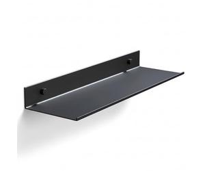 Uanqfegy Étagère Flottante en métal sans perçage - 19, 69 Pouces - Espace de Barre d'image en Aluminium - Support de Rangement pour Salle Bain pour Articles Toilette, Maquillage et Petits Objets