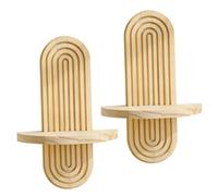 Uanqfegy Étagère Murale Boho - Ensemble de 2 étagères flottantes en Bois fabriquées à la Main