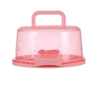 Uanqfegy Porte-gâteau Rond Portable à Joint sécurisé avec poignée de Couvercle 8, 7 Pouces - Conteneur de Transport gâteaux Porte-Cupcakes pour fête Pique-Nique, Blanc