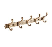 Uanqfegy Porte-Manteau Vintage-Cintre Mural à 5 Crochets pour Manteaux, clés, Serviettes, Support Mural en Alliage d'aluminium Marron pour entrée, Salle de Bain, Couloir