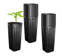 Uanqfegy Pots de pépinière Profonds, 50 pièces, conteneurs de Plantation d'arbres Taille, avec Trous Drainage pour Jardin, semis, Plantes
