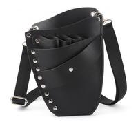 Uanqfegy Sac de Coiffeur en Cuir - Sac à Outils Professionnel Multi-Poches pour Outils de barbier, Ciseaux, tondeuses, Peignes avec Sangle réglable/15, 2 x 20, 3 cm