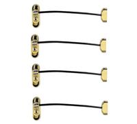 UAP Entrebâilleur de fenêtre avec clé,Verrous de sécurité pour fenêtre avec câble de 20 cm,Verrous de fenêtre pour la sécurité des enfants, PVD doré,Câble noir)