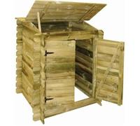 UBBINK Coffre de rangement pour pomp de filtration filtration pour piscine 117,5 x 120 x 100 cm Classic en bois traité autoclave