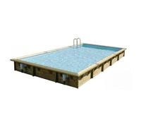Ubbink LINEA Piscine hors sol Rectangle Bois
