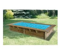 UBBINK Piscine en bois Sunwater *Livraison Gratuite*- 200x350xH71 cm - Liner bleu - Hors sol semi enterrée ou enterrée