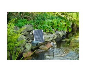 Ubbink Pompe de fontaine solaire SolarMax 600 Accu Power Control - 700 l/h - Fonction jour/nuit - Batterie LiFePO4 - Avec jets volcan et cloche