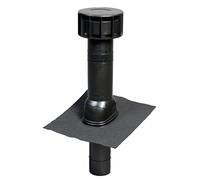 UBBINK Terminal de ventilation Multivent Ø 131mm noir pour fosse septique et toit en pente de 25° à 45° - Accessoires charpente couverture et étanchéité